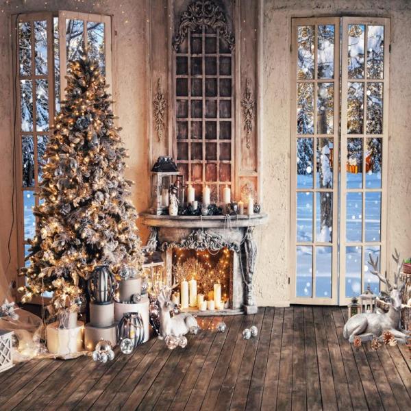 Camera- LYWYGG 8X8FT Autumn Scenery Deciduous Background, Alltten 10X10FT Christmas Backdrops - MSRP $1,812