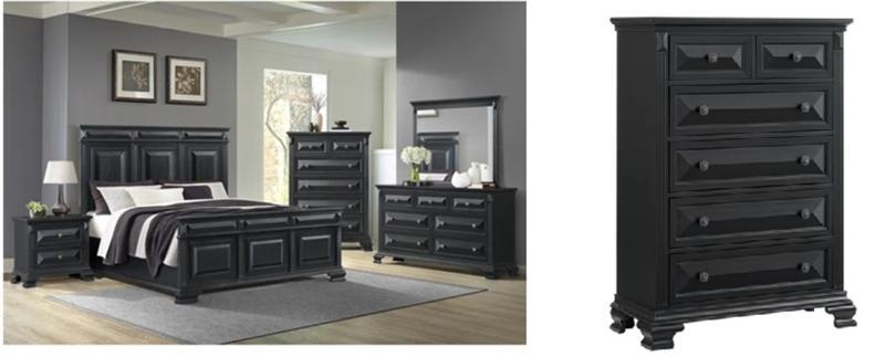 Furniture - Alcott Hill Daryel 6-Drawer Chest, Latitude Run Crumley Fabric Ottoman - MSRP $3,873