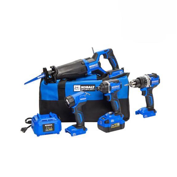 Kobalt 24V 4-Tool Combo Kit, Zoeller Cast Iron Sump Pump, Honeywell Smart Thermostat - MSRP $3,363