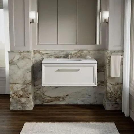 Kohler K-33566-1WA Wall Mounted Vanity Cabinet - MSRP $1,599