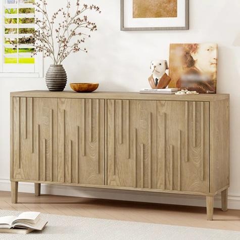Furniture - Sand & Stable Single Bathroom Vanity, Latitude Run 4-Door Sideboard - MSRP $1,381