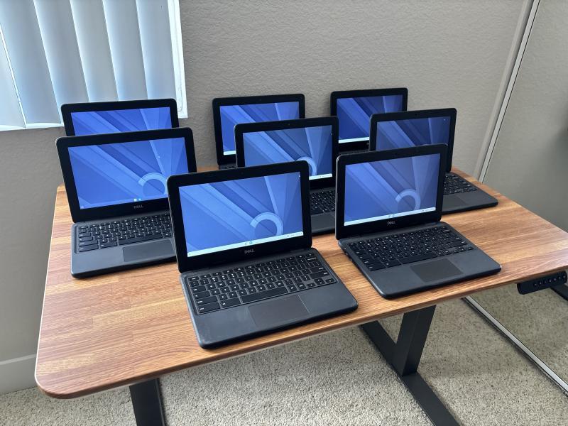 (8) Dell Chromebook 3100 Laptops. Ready to use.
