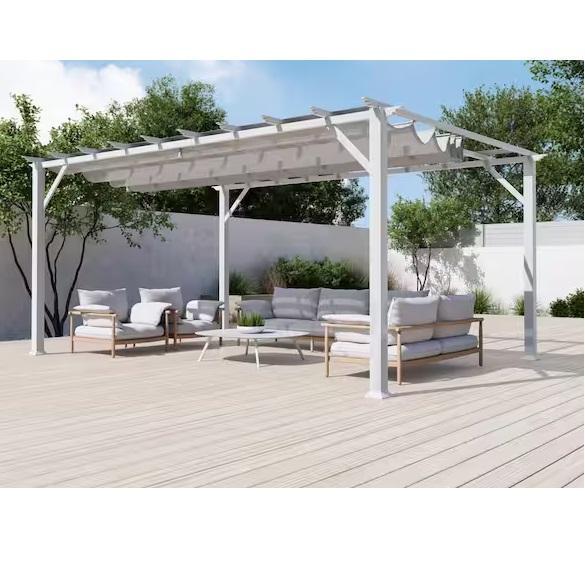 Seasonal - Paragon Outdoor Florence 11ftx16ft Aluminum Pergola Canopy, Harper & Bright Designs - Est Retail $3,884