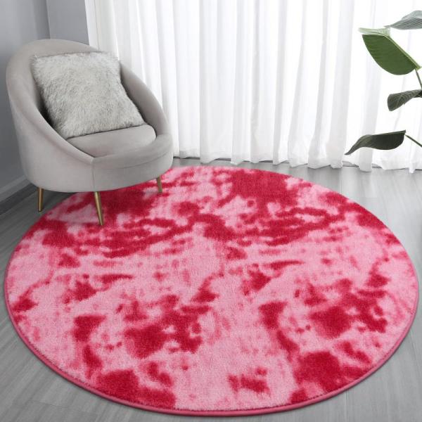 Furniture- Lascpt Round Rug for Bedroom, Venlus 3 Pack Acrylic Shelves,  Bathroom Rugs Soft Black & White - MSRP $1,357