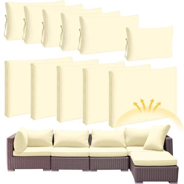 Lawn & Garden - Patelai 11 Pcs Waterproof Patio Cushion Covers for Outdoor Sectional Furniture 3 Sizes - MSRP $5,243