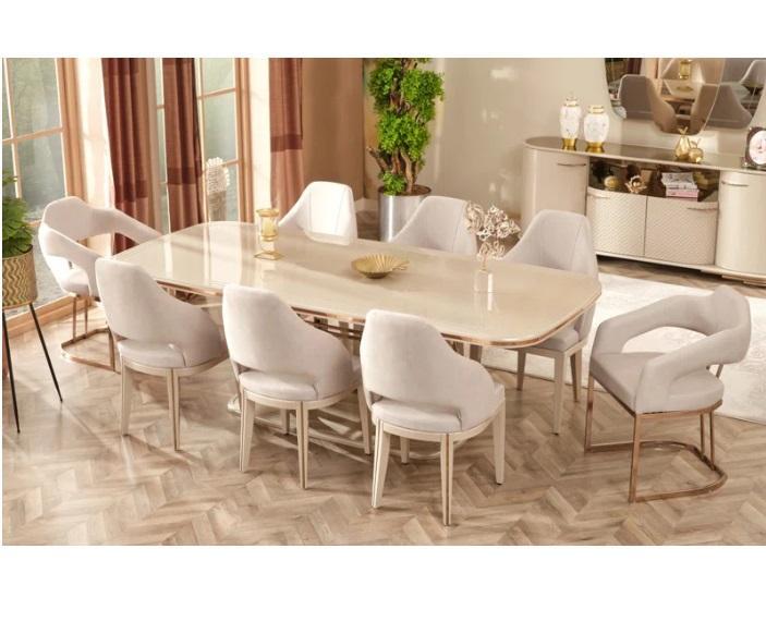 Truckload - Housewares - Luxurious Beige Velvet Dining Sets, Newport Goldenrod Chest, Shoji Sideboard - MSRP $101,069