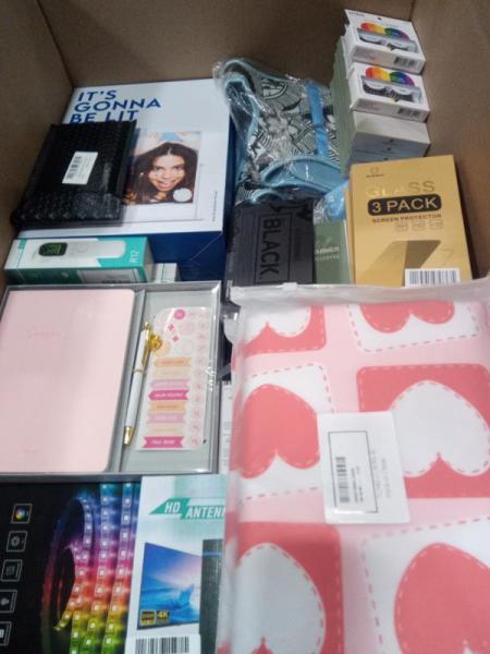 Shelf Pull Electronics - L5B83G Voice Remote Control, LED Light Strip, Mr.Shield Screen Protectors - MSRP $1,055