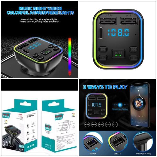 Mixed Lot/5 in 1 - C Car Charger, C2C Cell Phone Data Cables FM Trans