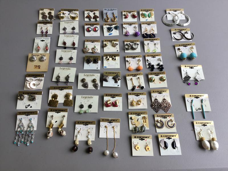 200 piece Pierced & Clip On Earrings Costume Fashion Jewelry
