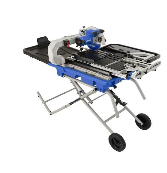 Kobalt 15Amp 10in Blade Sliding Table Tile Saw, Whirlpool 33000Grain Water Softeners - MSRP $2,784