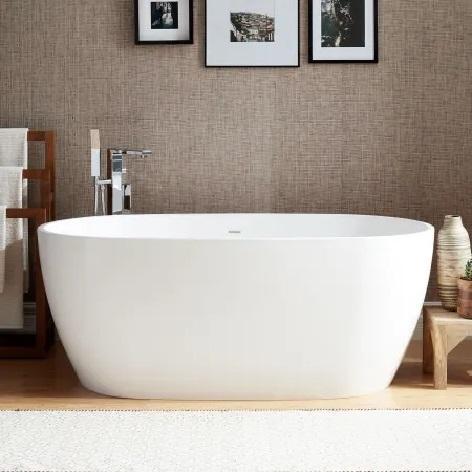 Signature Hardware SHOCFS5932WH Soaking Tub - MSRP $3,589