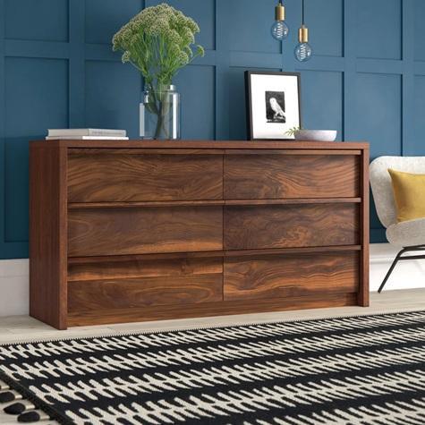 Furniture - Latitude Run Ancona Mango Wood Coffee Table, Union Rustic Holtzlander Double Dresser - MSRP $2,273