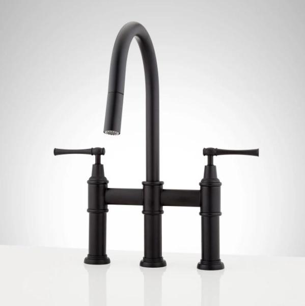 Plumbing- Signature Hardware 455766 Kitchen Faucet, Kohler K-TS14423-4-BL Valve Trim Only Showers - MSRP $9,939