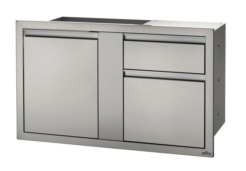 Napoleon BI-4224-1D2DR Large Single Door & Double Drawer for Grill - MSRP $1,349