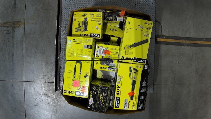 Tools - Ryobi 40V Leaf Blower/Mulcher/Vacuum, Milwaukee 18V RedLithium Battery, Ryobi Finish Nailer - Est Retail $5,586