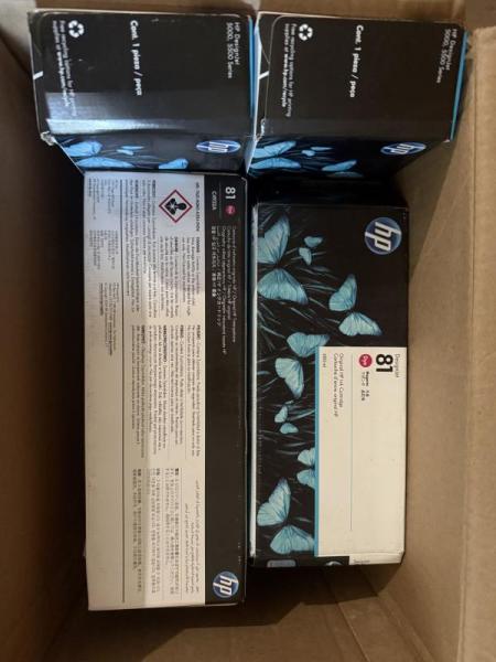 Assorted lot of HP cartridges and chargers MSRP 5,267