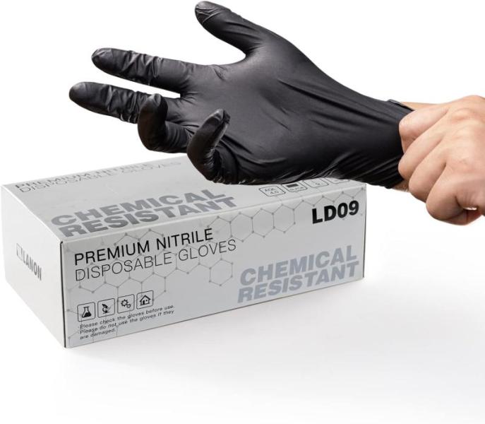 General Merchandise-LANON Protection 6mil Black Nitrile Disposable Gloves, Garage Door Seals Bottom Rubber- MSRP $1,442