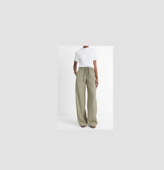 Apparel - Vince Mid Rise Utility Drawstring Pants, Blouse, Cuffed Belted Shirt Dress - Original MSRP $5,229.29