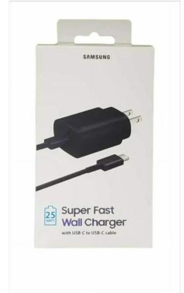 Samsung 25W USB-C Charger w/C TO C Cables in Box