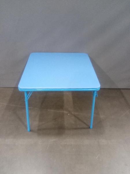NEW - Furniture - Flash Furniture Kids' Folding Table - Square - 24"W X 24"D - Blue - MSRP $1,358