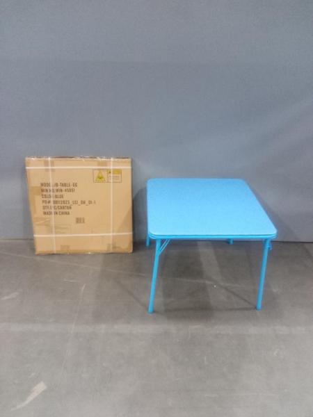 NEW - Furniture - Flash Furniture Kids' Folding Table - Square - 24"W X 24"D - Blue - MSRP $1,018