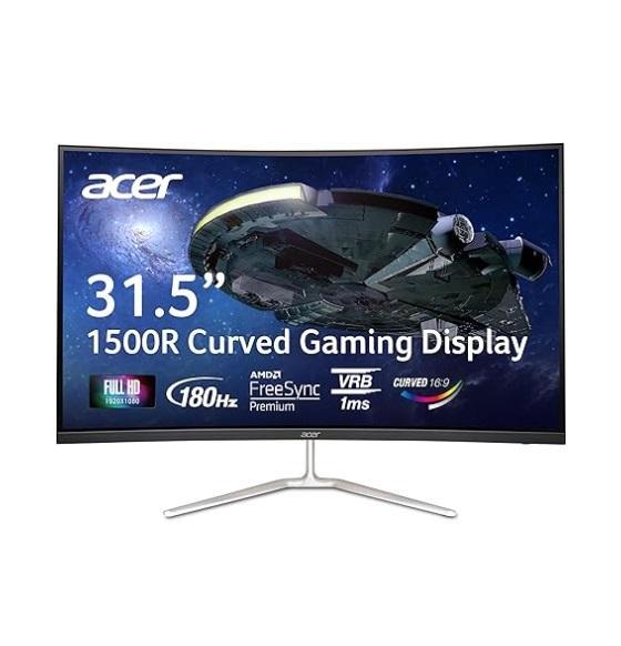 Acer Nitro 31.5" FHD 1500R Curved PC Monitor, Acer Nitro 27" Gaming Monitor, Levtex Full/Queen Quilt Set - MSRP $1,409
