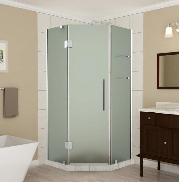 Aston SEN961F-CH-42-10 Glass Shower Enclosure - MSRP $1,193