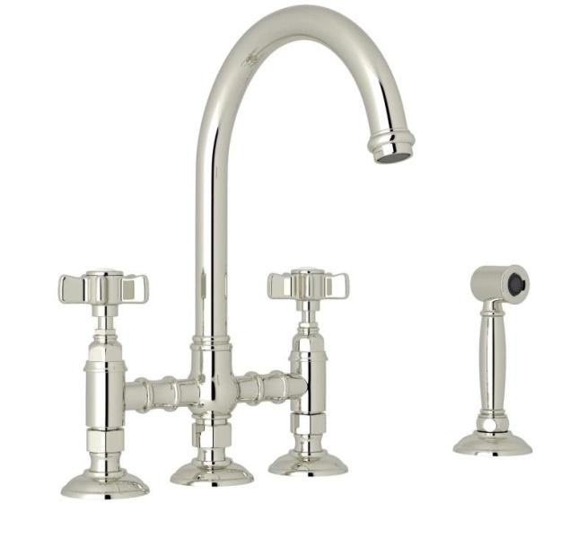 Rohl A1461XWSPN-2 - Kitchen Faucet, T70488-BL - Tub Filler Faucet- MSRP $10,943