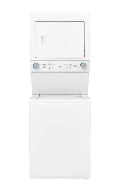 Appliances - Frigidaire FLCE752CAW Stacked Electric Washer/Dryer Laundry Center - MSRP $1,395