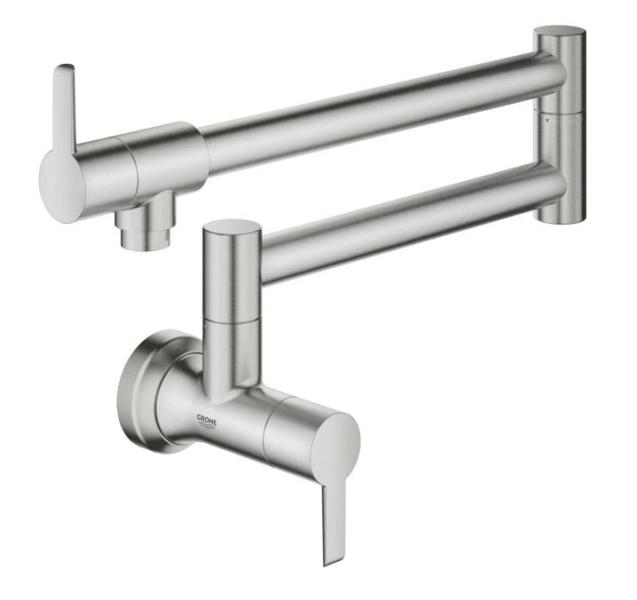 Plumbing- Grohe 31075DC2 Pot Filler Faucet, Kohler K-394-4-PB Bathroom Sink Faucet, Hansgrohe 15862821   - MSRP $9,132
