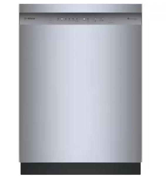 Bosch SHE41CM5N 24" Front Controol Smart Built-In Dishwasher, Stainless Steel - MSRP $819