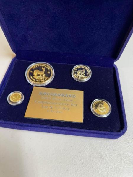 Collection of 8 Kruger Rand Coins 24Kt Gold