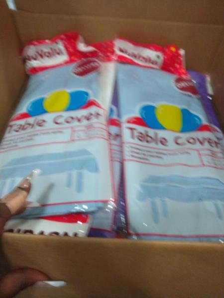 Home - Nuvalu Table Cover L. Blue "deluxe" Peva 0.09mm / 54 X 108" - MSRP $1,816