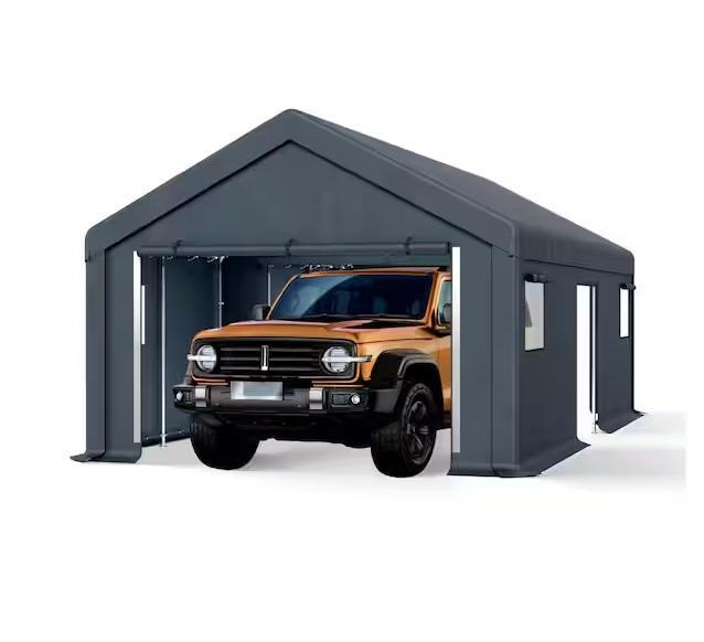 Doors & Windows - PHI VILLA Heavy-Duty Portable Garage w/Door & Windows, SOCBAZZAR, eightdoors - Est Retail $1,108