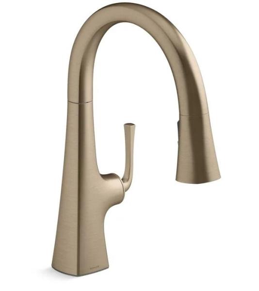 Plumbing- Kohler K-22063-BV - Kitchen Faucet - MSRP $12,848