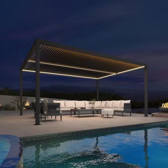 Doors & Windows - Purple Leaf 12x16 ft. Pergola Gazebo - Est Retail $3,256- 1plt