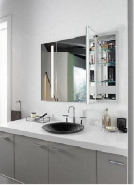 Kohler K-99011-TLC-NA Lighted Three Door Medicine Cabinet - MSRP $1,524