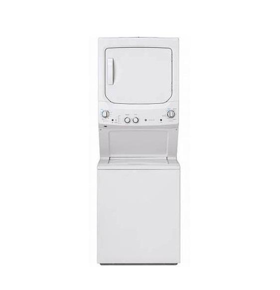GE GUD24ESMMWW Unitized 24" Stacked Washer & Dryer Laundry Centre, White - MSRP $1,544