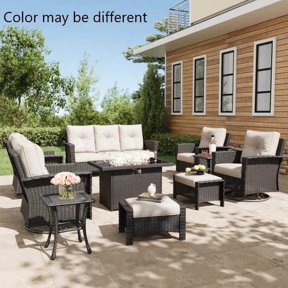 Truckload - Furniture - Lark Manor Patio Furniture Set, Aiyub Secretary Desk, Birzer Wingback Bed  - MSRP $32,424