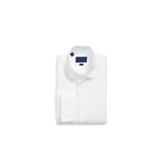 David Donahue Trim Fit Cotton Dobby Weave French Cuff Formal Dress Shirt & Assorted Apparel - Original MSRP $1,903
