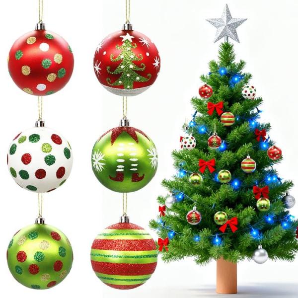 Home- 12Pcs Christmas Balls Tree Decorations, Poream Farmhouse Throw Pillow Covers, MCXYEM Bed Risers  - MSRP $23,071