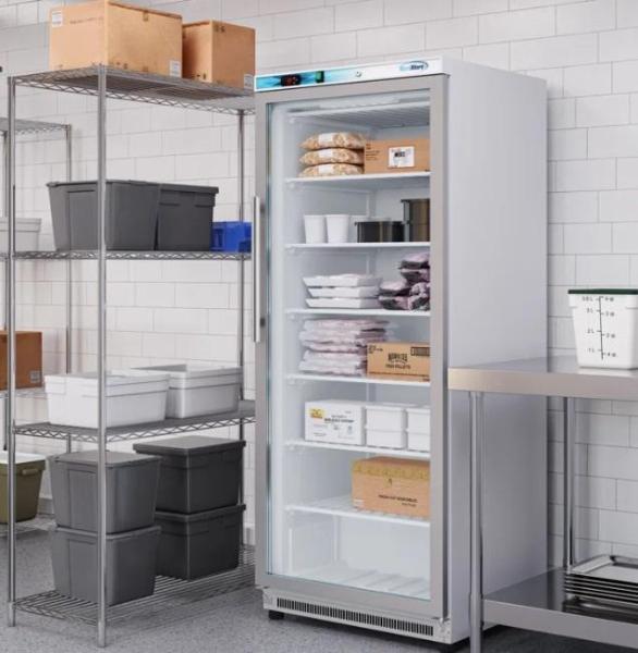 Truckload - Home Decor - 21 Cu. Ft. Commercial Freezer with Glass Door, Diartis 48 L x 48 W Dining Table - MSRP $37,987