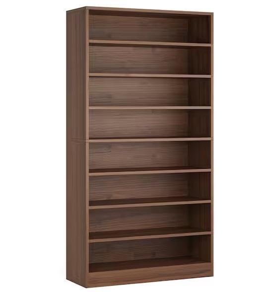BYBLIGHT Eulas 71in Tall Brown Wood 9-Tier Standard Bookcases - Est Retail $1,181