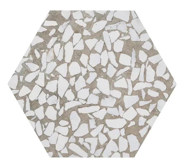 Pallet of Ivy Hill Tile Fusion Hex Grigio Terrazzo 9.13inx10.51in Matte Porcelain Floor & Wall Tiles -Est Retail $2,760