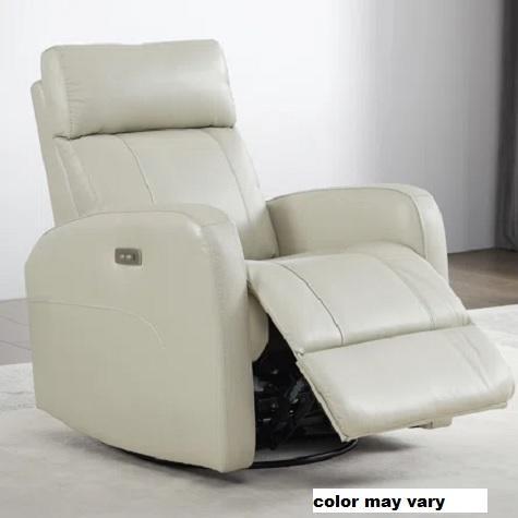 Furniture - Wade Logan Arrianna-Fiona Leather Power Swivel Recliner, Lark Manor Ellzey TV Stand - MSRP $2,625