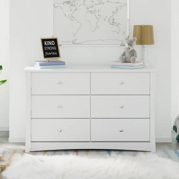 Furniture - Storkcraft Crescent 6 Drawer Double Dresser, Ivy Bronx Amaiia Mid-Back Desk Chair - MSRP $2,088