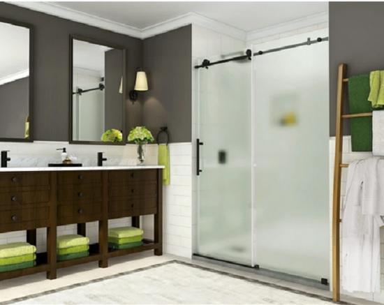 Aston SDR984F-MB-60-10 Frameless Shower Door - MSRP $1,233