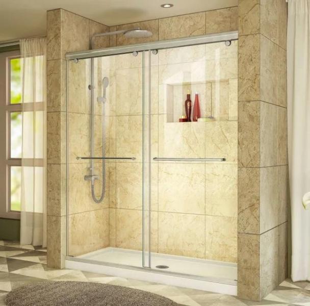 Plumbing- DreamLine DL-6941C-04CL, Elkay ELXFDB3620BGCA0  - MSRP $5,420