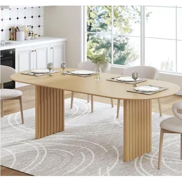 Home Decor - Lirago 79in Double Pedestal Dining Table, Dovelina, VEVOR, Nearly Natural - Est Retail $1,504- 3plts