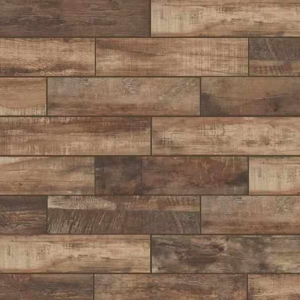Pallet of Florida Tile Home Collection Wind River Beige 6inx24in Porcelain Floor & Wall Tiles - Est Retail $1,035